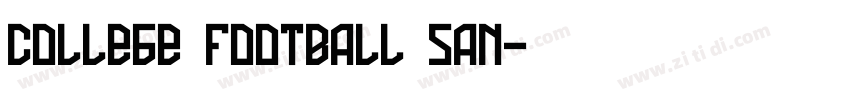 college football san字体转换